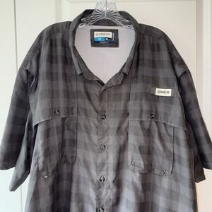 Magellan Fish Gear 4XL Plaid Fishing Shirt Vented Front Back Button Up